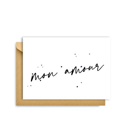 MON’AMOUR CARD, Hygge Cards C6 Greeting Card – Scandinavian Simplicity & Cosiness for Lovers of Minimalism, Nature & Simple Pleasures