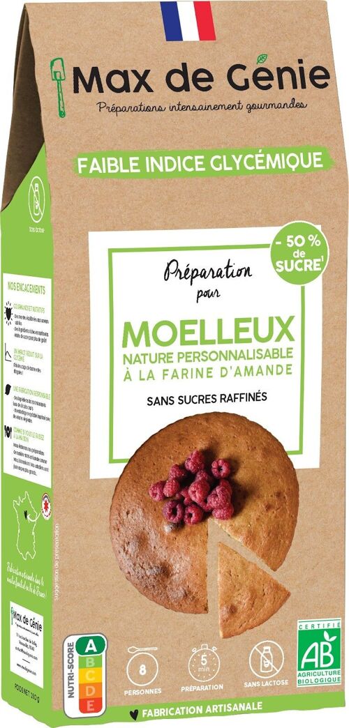 Preparation bio pour moelleux nature personnalisable