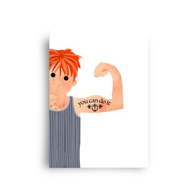 carte postale « tu peux le faire »