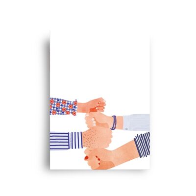 cartolina 'deze vuist op deze vuist'