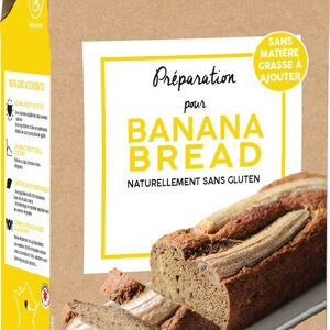 Préparation bio banana bread naturellement sans gluten et sans sucre ajouté