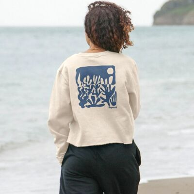 Pull carré Marine Garden pour femme