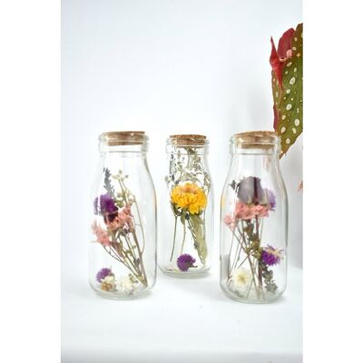 Botella de flores secas - 14 cm