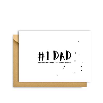 #1 DAD CARD, Hygge Cards C6 Greeting Card – Simplicité et convivialité scandinaves pour les amoureux du minimalisme, de la nature et des plaisirs simples