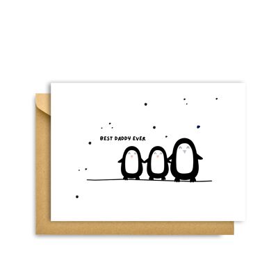 BEST DADDY EVER CARD, Hygge Cards C6 Greeting Card – Scandinavian Simplicity & Cosiness for Lovers of Minimalism, Nature & Simple Pleasures