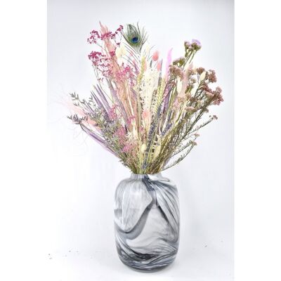 Mazzo di fiori secchi - Pastello - 75 cm - Fiori naturali