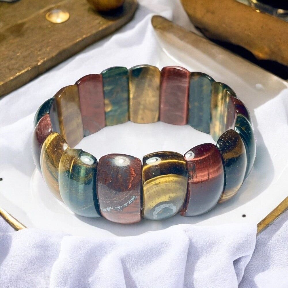 Bracciale “PROTEZIONE” in Occhio di Tigre