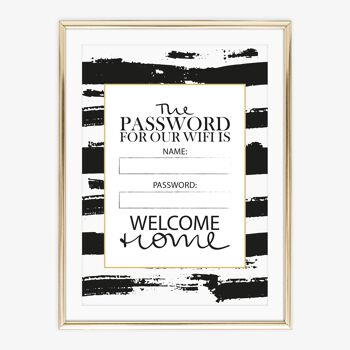 Affiche 'Welcome Home - Wifi Password' - DIN A3 1