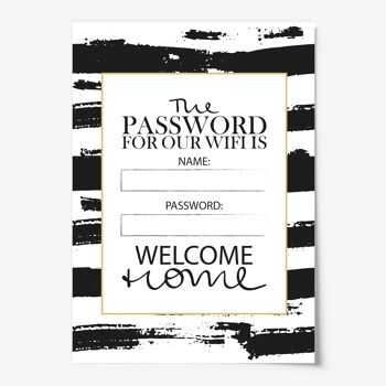 Affiche 'Welcome Home - Wifi Password' - DIN A3 2