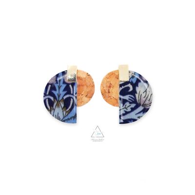Earrings LUNA - STRAWBERRY BLUE