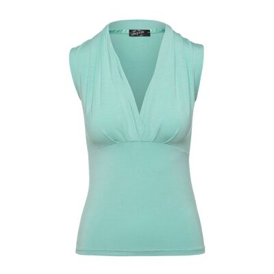 Top avvolgente Aqua in Micromodal