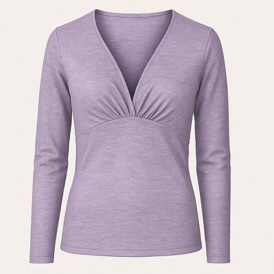 Top in lavanda chiaro lucido – 100% poliammide