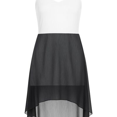 Robe transparente bicolore