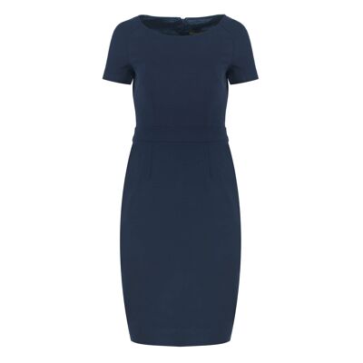 Robe ajustée bleu marine à manches courtes Punto