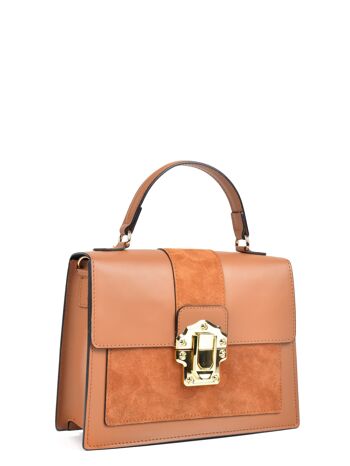 Sac Isabella Rhea-Top Handle_COGNAC 3087 3