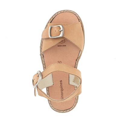 Avarca Boucle Cuir Naturel