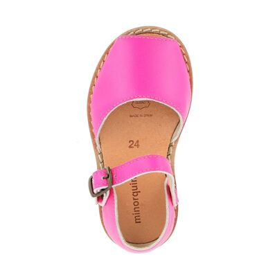 Frailera Boucle Cuir Fluo Fuchsia