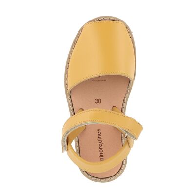 Avarca Velcro Cuir Golden