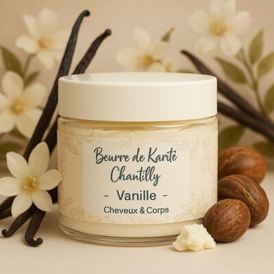 Manteca de karité batida con vainilla para cuerpo y cabello 200 ml