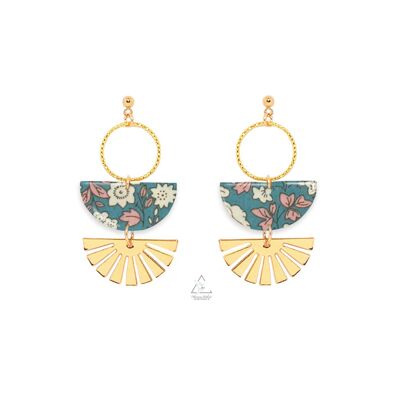 ENCARNA earrings gilded with fine gold - O GREEN