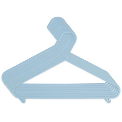 Set di 8 grucce, blu nebbia