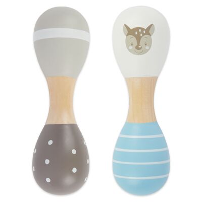 Dumbbell rattles set of 2 deer
