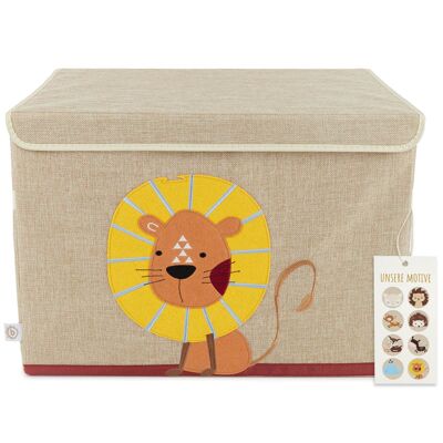 Caja de almacenamiento de león con tapa