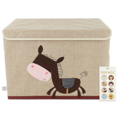 Caja de almacenamiento con forma de burro y tapa