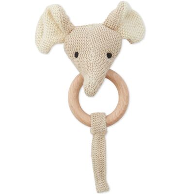 Elephant grasping toy with rattle