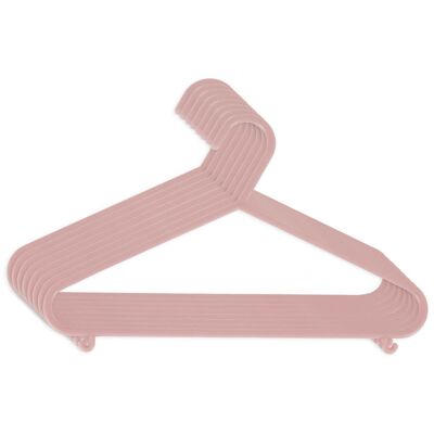 Juego de 8 perchas de ropa color rosa de ensueño