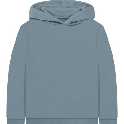Sweat à capuche bleu pierre pour enfant