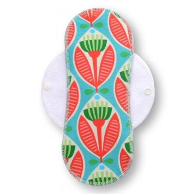 Pad Retro Turquoise Cotton (Eco, white wings)