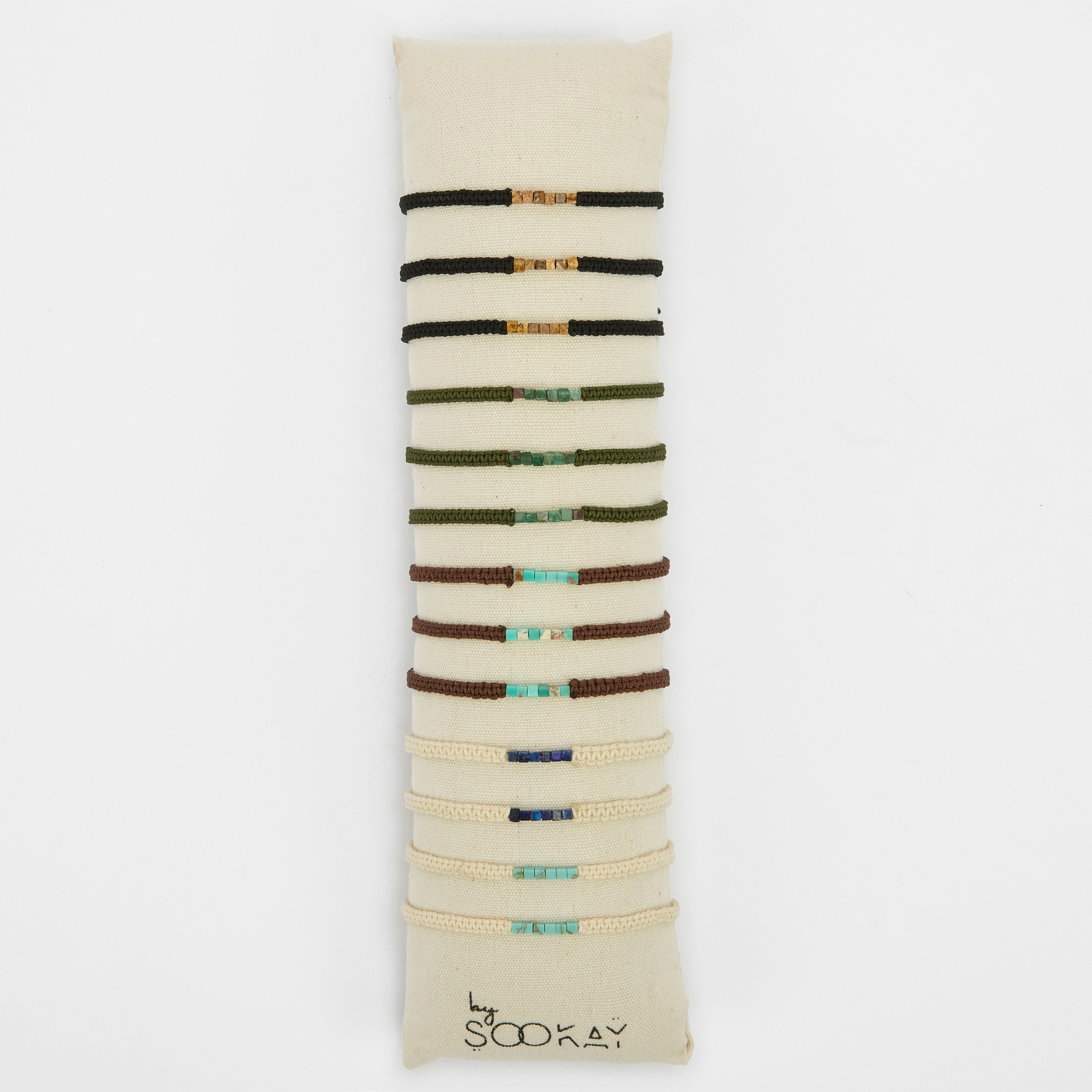 Braccialetti unisex in pietra Heishi, macramè, fatti a mano