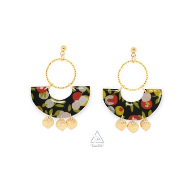 JASMINE earrings gilded with fine gold - WILTSHIRE TOMETTE