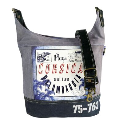 Sac hobo Sunsa motif Corse, sac bandoulière en toile