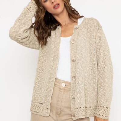 Cardigan da donna in cotone Hawthorn - Avena