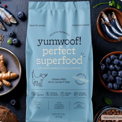 Cibo per cani essiccato all'aria Superfood perfetto - Pesce pescato in natura