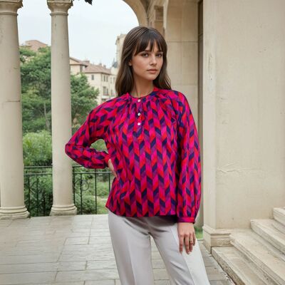 Blusa con estampado geométrico | Agart-1