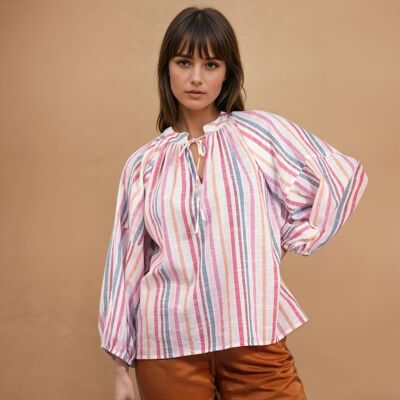 Blusa bohemia de rayas | Akola-2