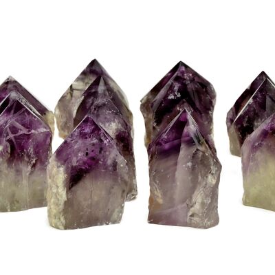 Semi Polished Amethyst Point (Brazil) - 1 Kg Lot (4-6 Pcs) Extra Quality
