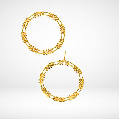 Aros medianos Rain Drop - Dorados