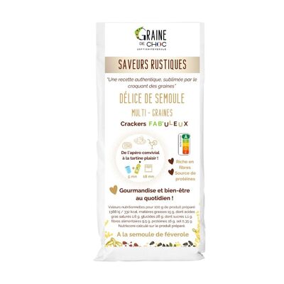 Preparation for RUSTIC FLAVORS multi-grain aperitif crackers
