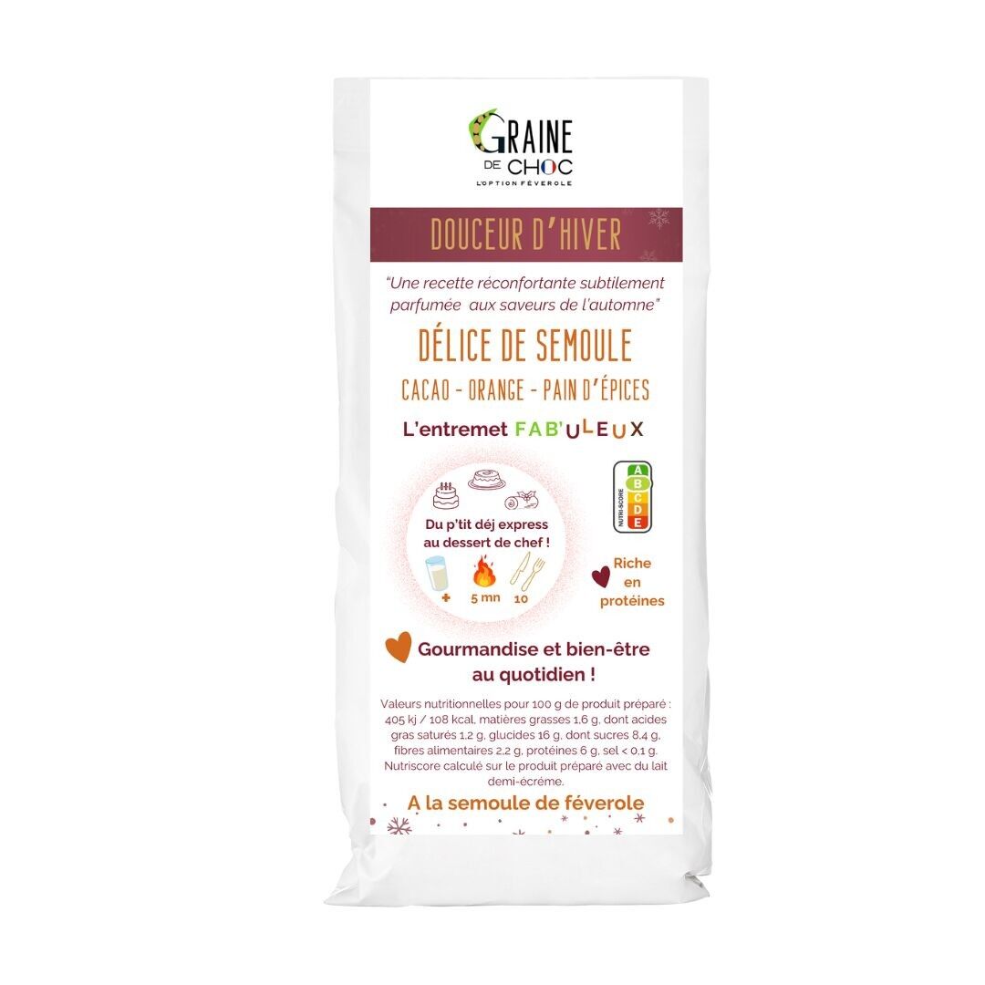 Preparation for dessert - semolina cake COCOA-ORANGE-GINGERBREAD