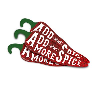 Adesivo glitterato Aggiungi un po' più di spezie Chilipeper