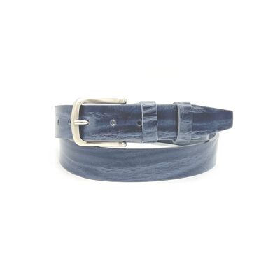 Cinturón de piel auténtica repujada para hombre, fabricado en Italia, Suie Valentini, art.8035/35