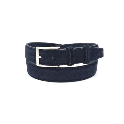 Cinturones de ante repujado para hombre, Made in Italy, Suie Valentini, art.314/35