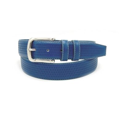 Men's Embossed Genuine Leather Belt, Made in Italy, Suie Valentini, art. 301/35