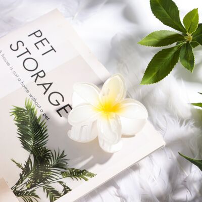 Pince à cheveux fleur Tiaré - ⌀8 cm
