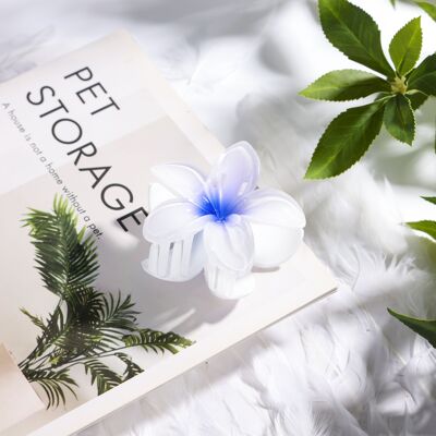 Pinza para el pelo con flor violeta - ⌀8 cm