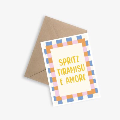 Tarjeta y póster sencillos: DOLCE VITA (SPRITZ, TIRAMISÚ Y AMOR)
